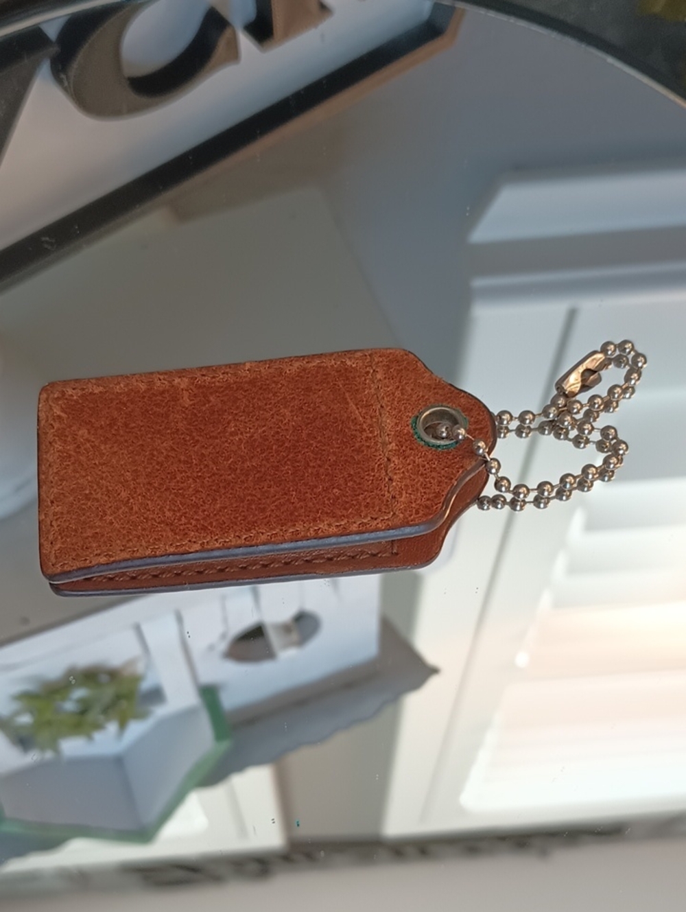 COACH Light Brown Leather Hang Tag - Picture 2 of 2